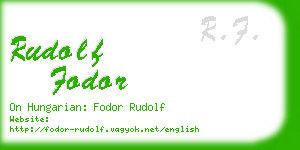 rudolf fodor business card